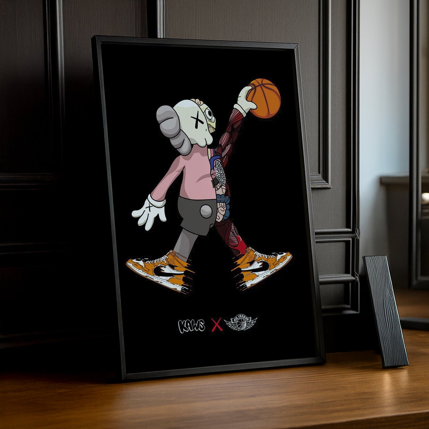 Poster encadré Kaws Basket-ball