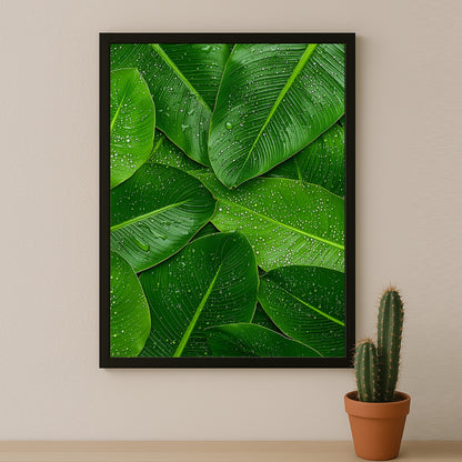 Poster Naturel - Feuille verte