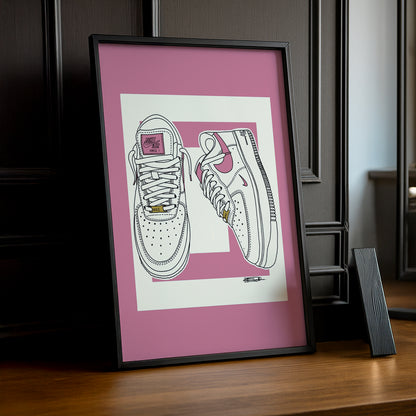 Cadre Photo Nike - Air Force 1 Rose