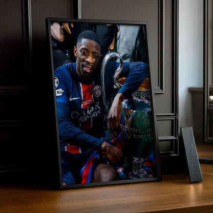 Cadre photo Paris Saint-Germain LDC Dembélé