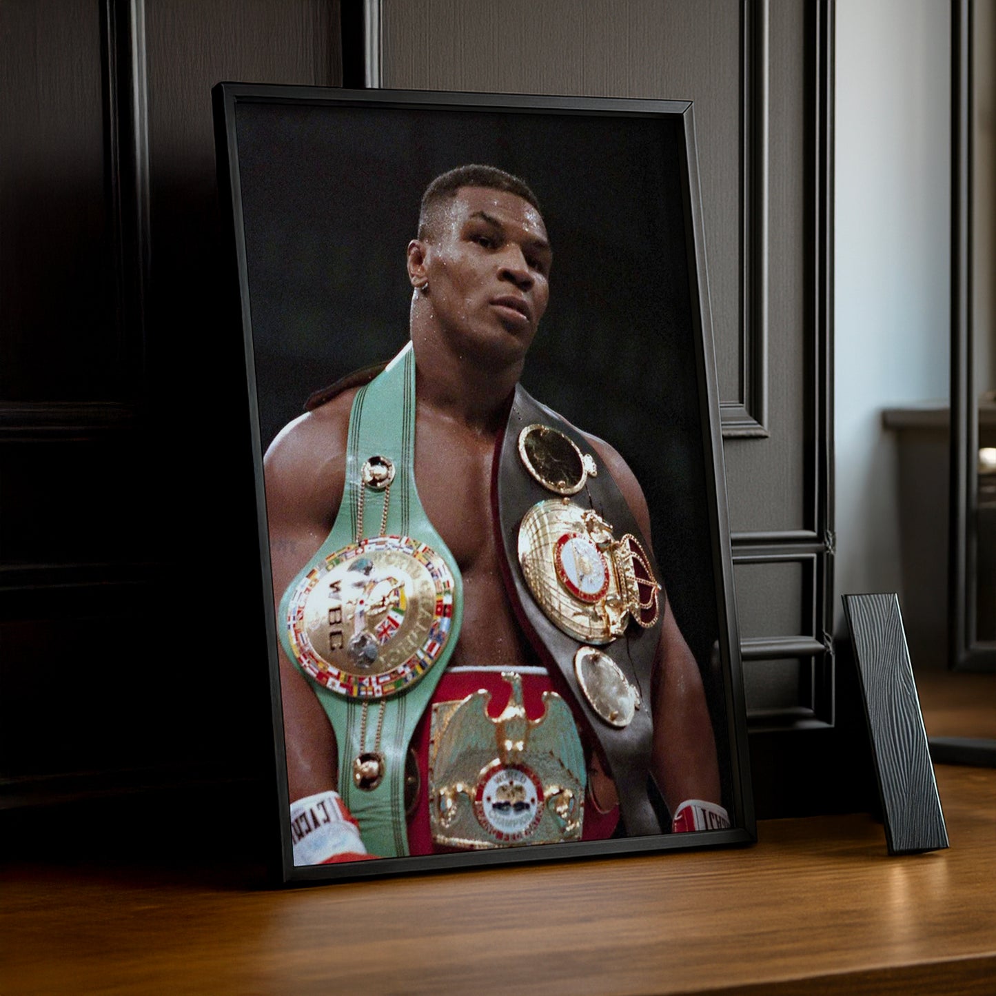 Cadre Photo Boxe - Mike Tyson Ceinture