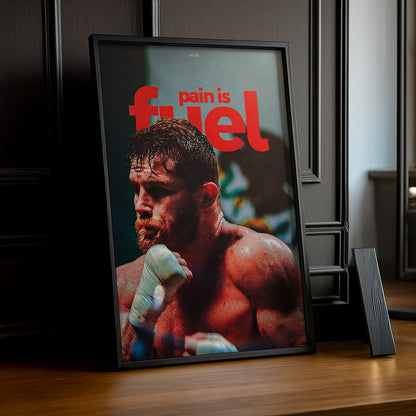 Cadre Photo Boxe - Canelo "Pain Is Fuel"