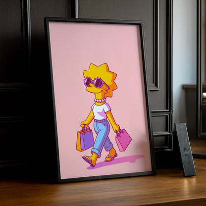 Cadre Photo Les Simpsons - Lisa Simpson Shopping