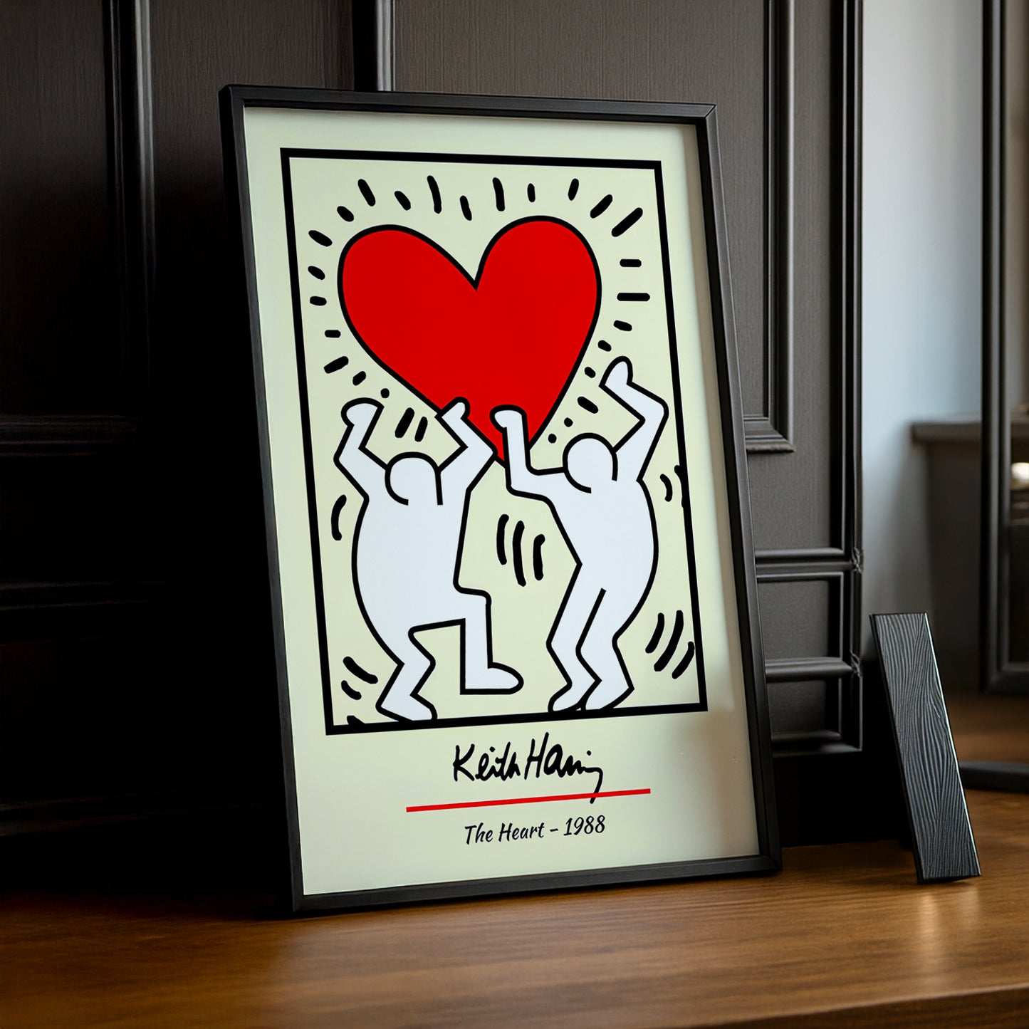 Cadre photo Keith Haring The Heart 1988