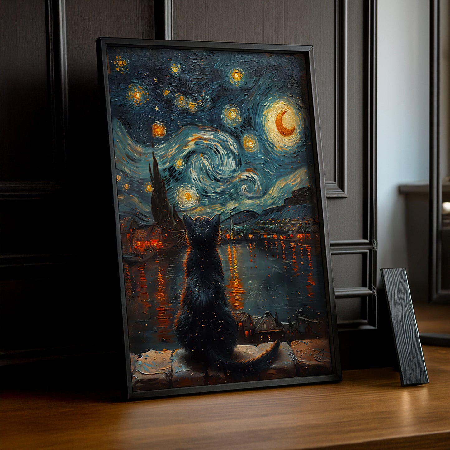 Cadre Photo Chat - Lune Art