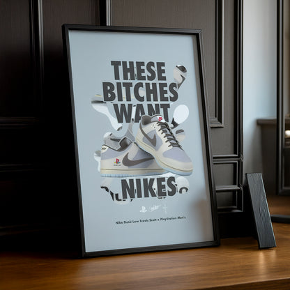 Poster Nike Dunk Low Travis Scott x PlayStation Men's