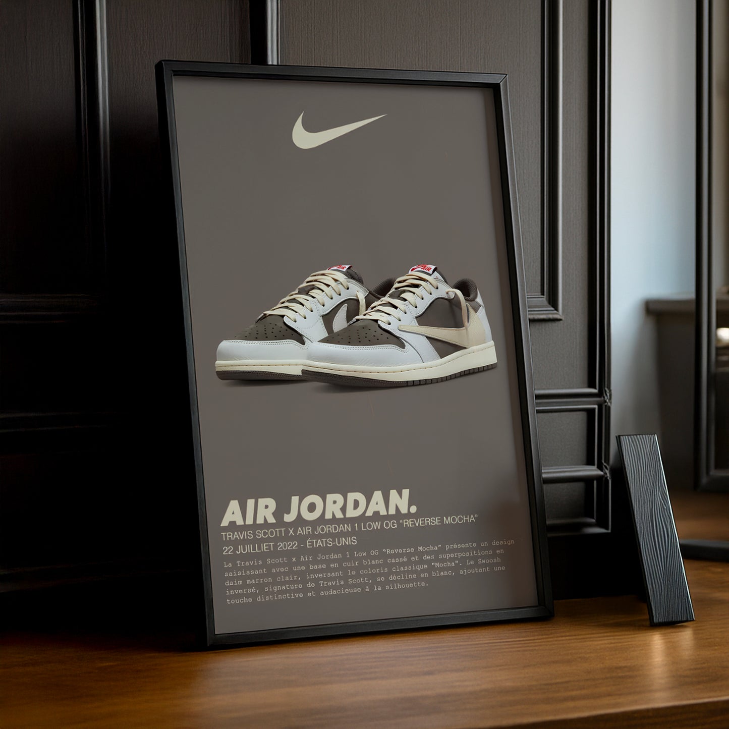 Travis Scott x Air Jordan 1 Low OG Reverse Mocha Fotorahmen 