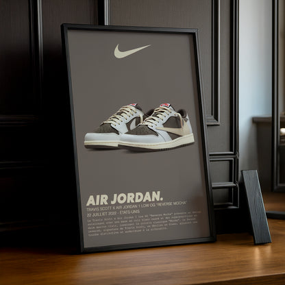 Travis Scott x Air Jordan 1 Low OG Reverse Mocha Fotorahmen 