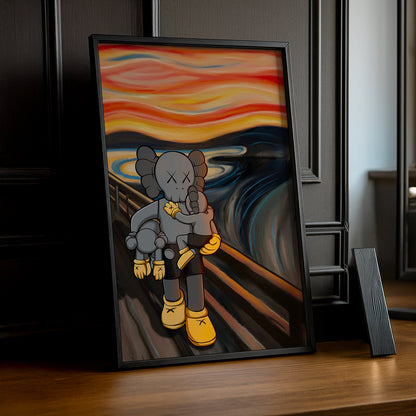 Cadre photo Kaws - Peinture artistique