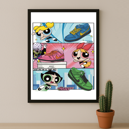 Poster Nike Dunk Powerpuff girl