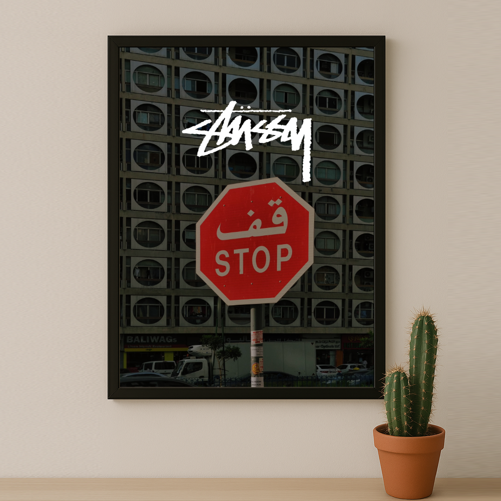 Cadre photo Stüssy - Panneau Stop