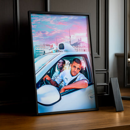 Cadre photo Olympique de Marseille Taxi Illustration