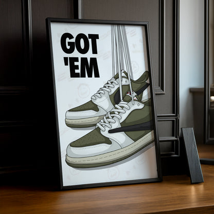 Poster Nike Travis Scott Olive Got'Em