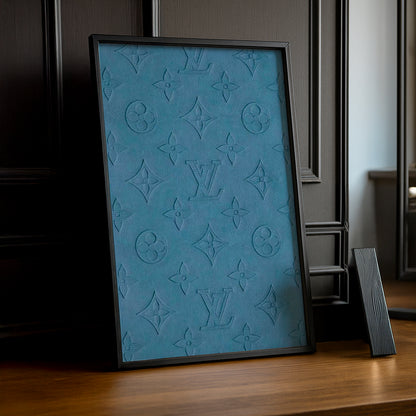 Cadre photo Louis Vuitton motif bleu