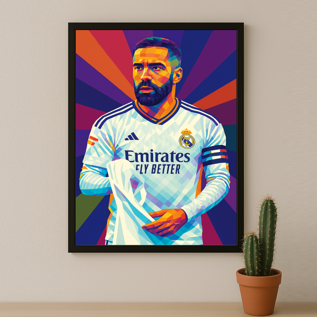 Cadre Photo Carvajal Real Madrid – Affiche HD Encadrée Papier Premium