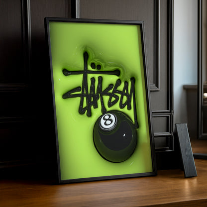 Cadre photo Stüssy - 3D Jaune Fluo