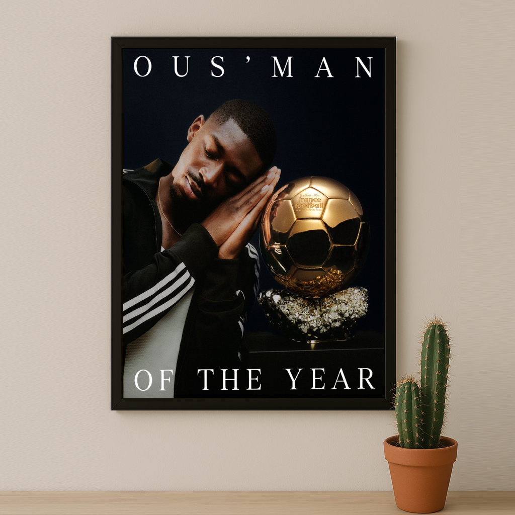 Cadre photo Ousmane Dembélé Ballon d'Or x Adidas