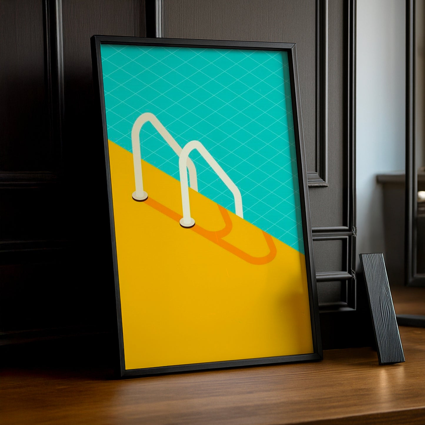 Cadre Photo Natation - Escalier de piscine