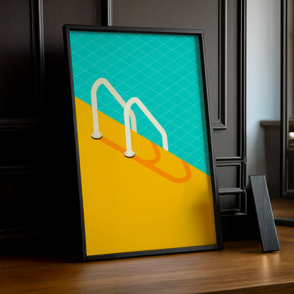 Cadre Photo Natation - Escalier de piscine