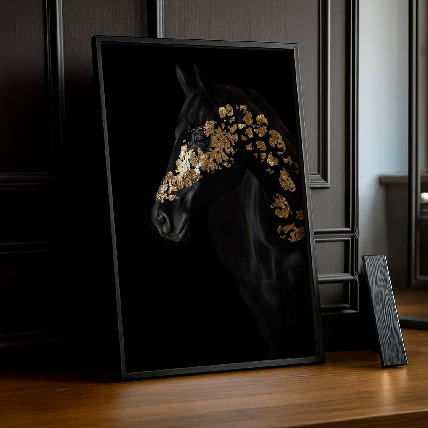 Cadre photo Équitation - Cheval Dorée