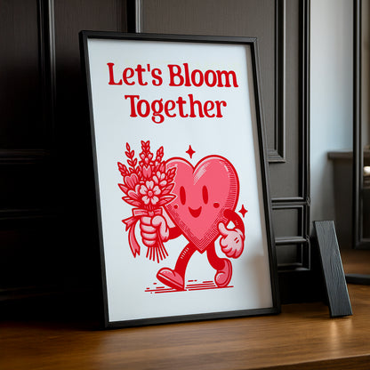 Cadre photo Citation - Let's Bloom Together