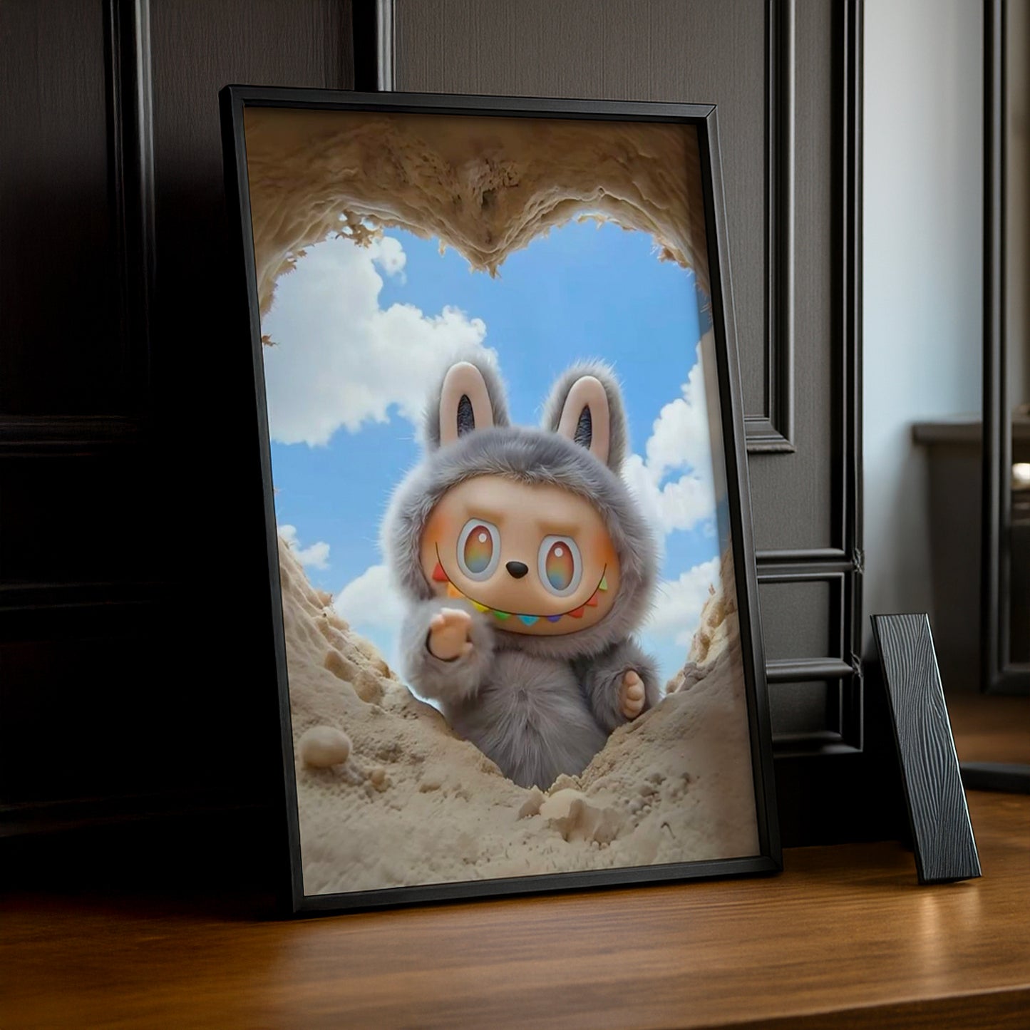 Poster Labubu - Coeur de sable