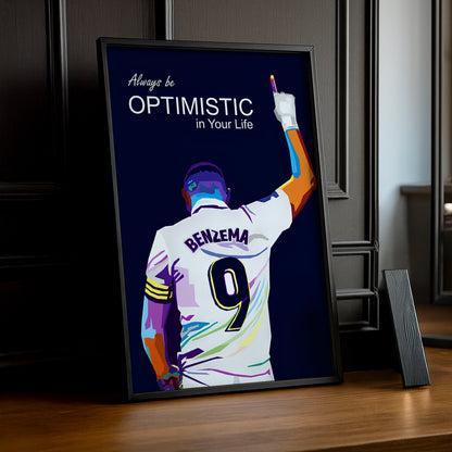 Cadre Photo Karim Benzema Real Madrid – Affiche HD Encadrée Papier Premium