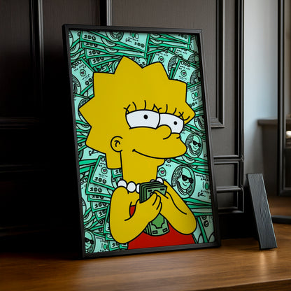 Cadre Photo Les Simpsons - Lisa Simpson Dollars