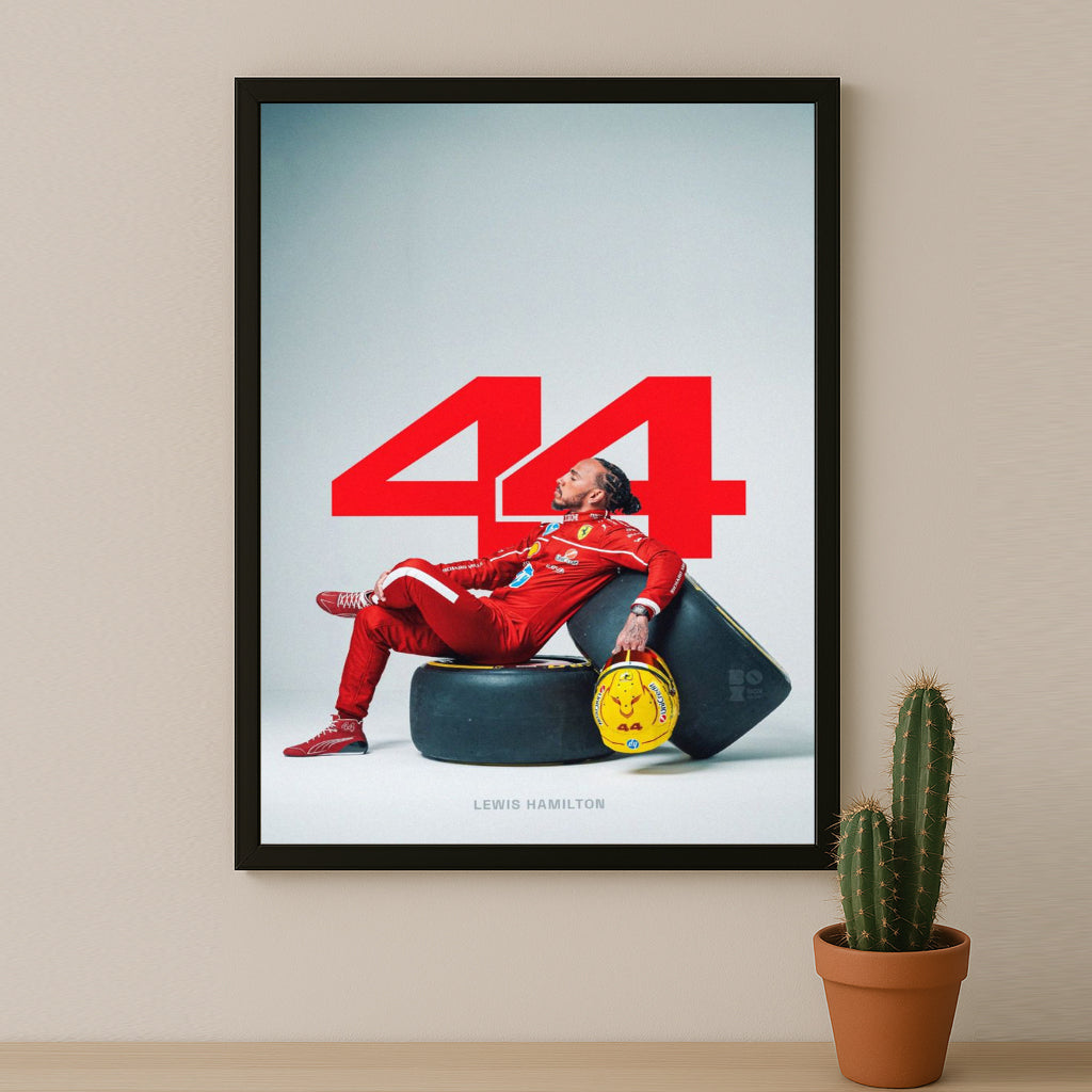 Poster encadrée Formule 1 - Lewis Hamilton 44