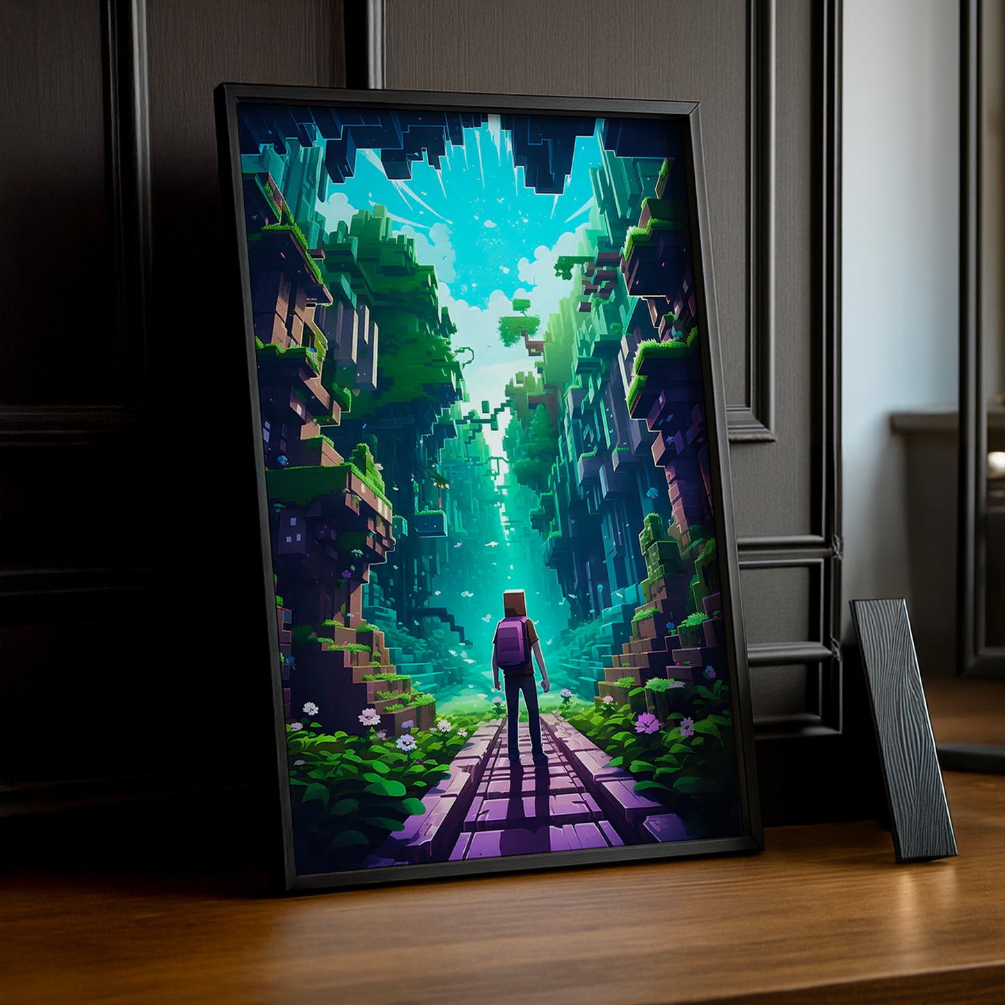 Cadre photo Minecraft - Cavernes et falaises