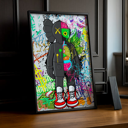 Cadre photo Kaws Graffiti