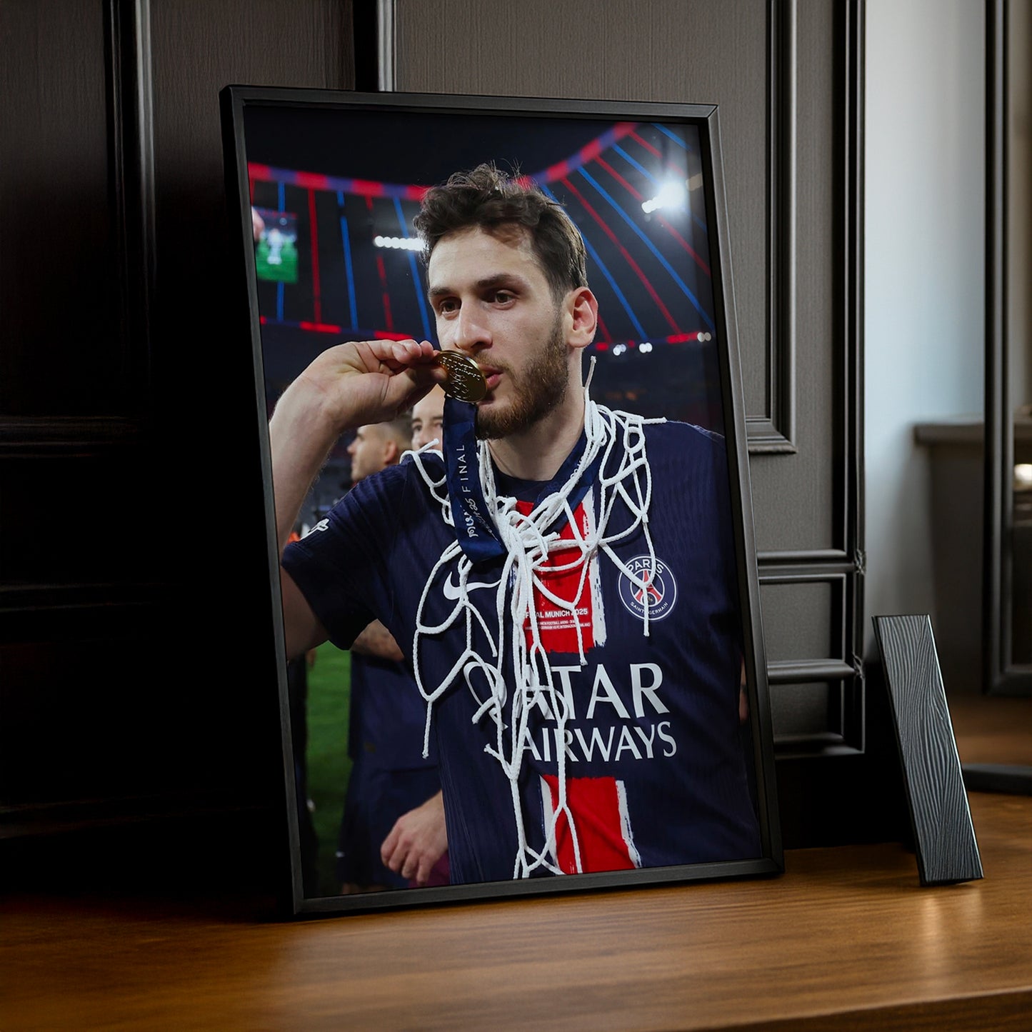 Cadre photo Paris Saint-Germain LDC Kvara