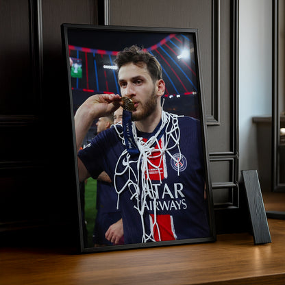 Cadre photo Paris Saint-Germain LDC Kvara