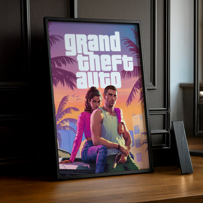 Poster Grand Theft Auto VI - Jason & Lucia