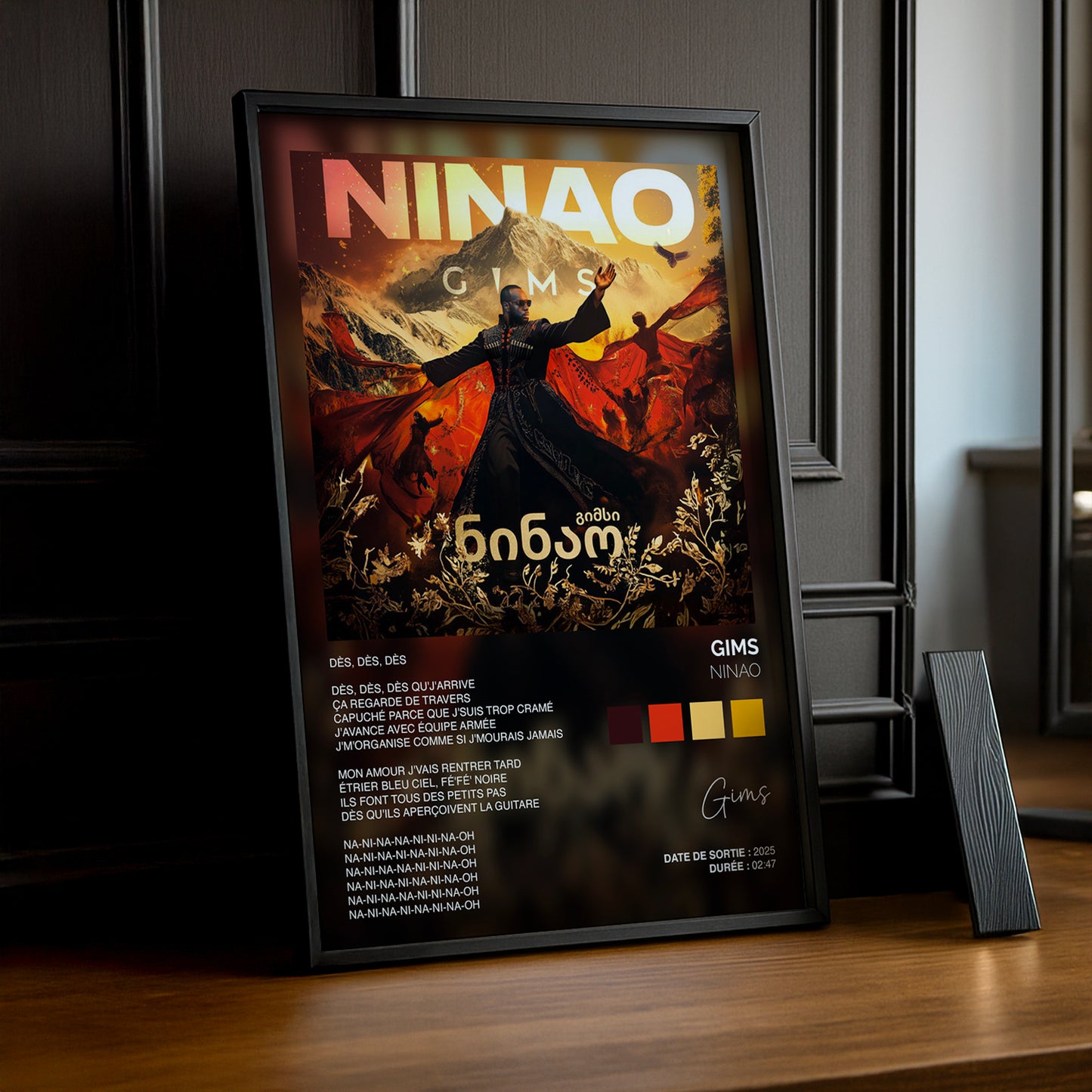 Cadre photo Titre Musicaux - Ninao de Gims