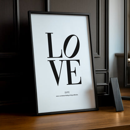 Cadre photo Citation - Love