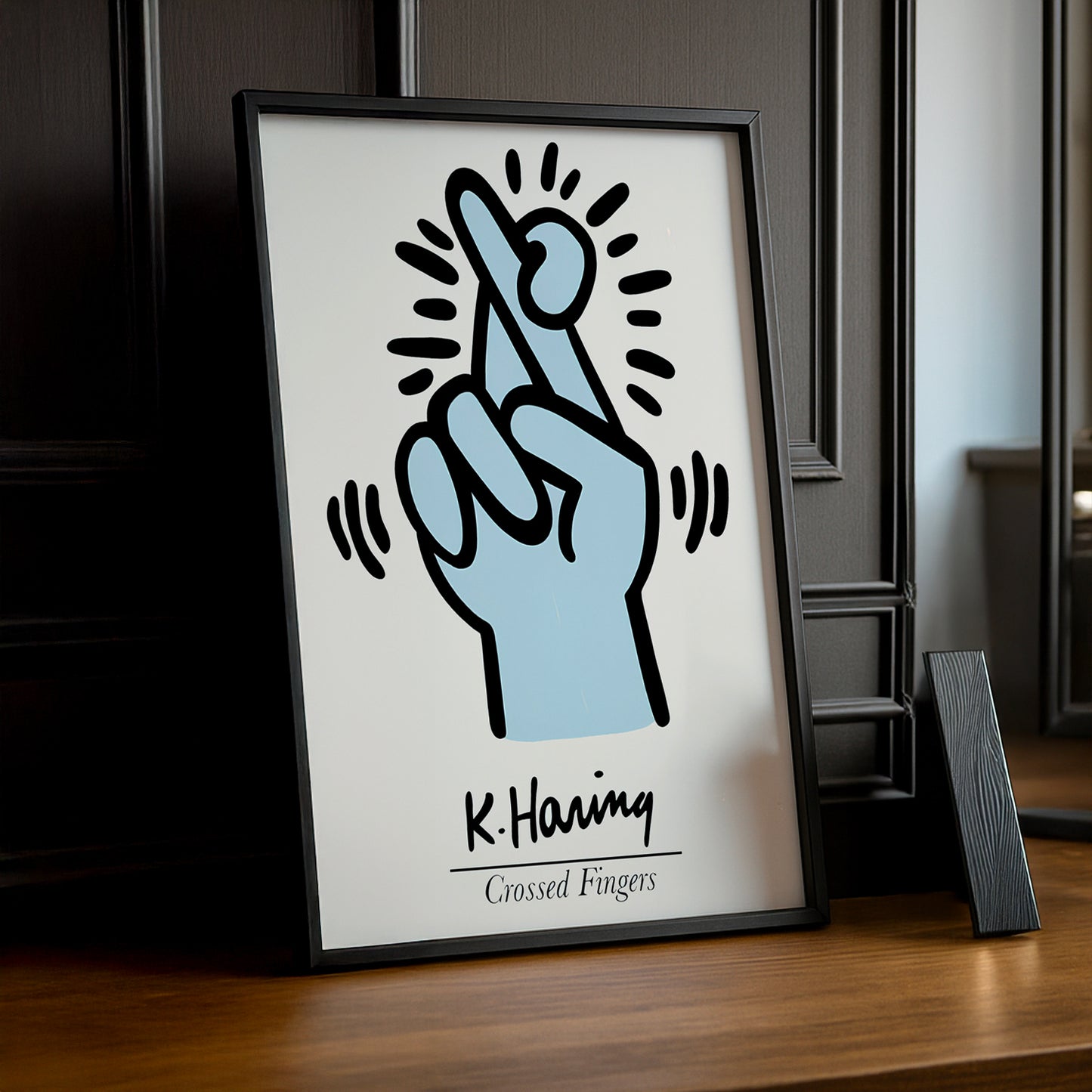 Cadre Photo Keith Haring - Doigts croisés