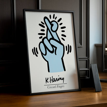 Cadre Photo Keith Haring - Doigts croisés