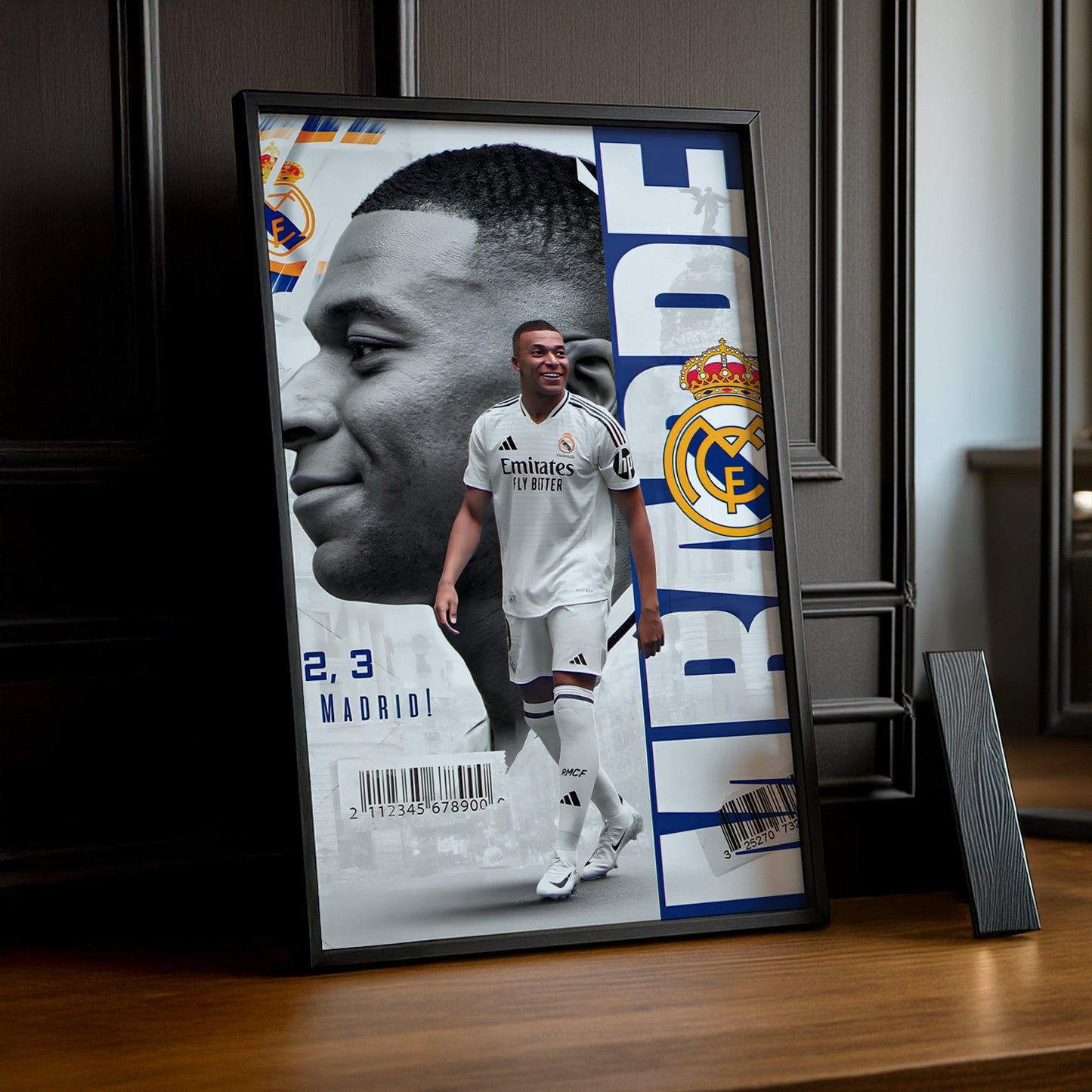 Poster encadrée Real Madrid - Kylian Mbappé