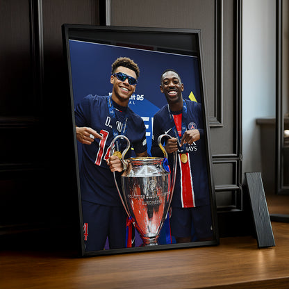 Cadre photo Paris Saint-Germain Désiré Doué x Ousmane Dembélé