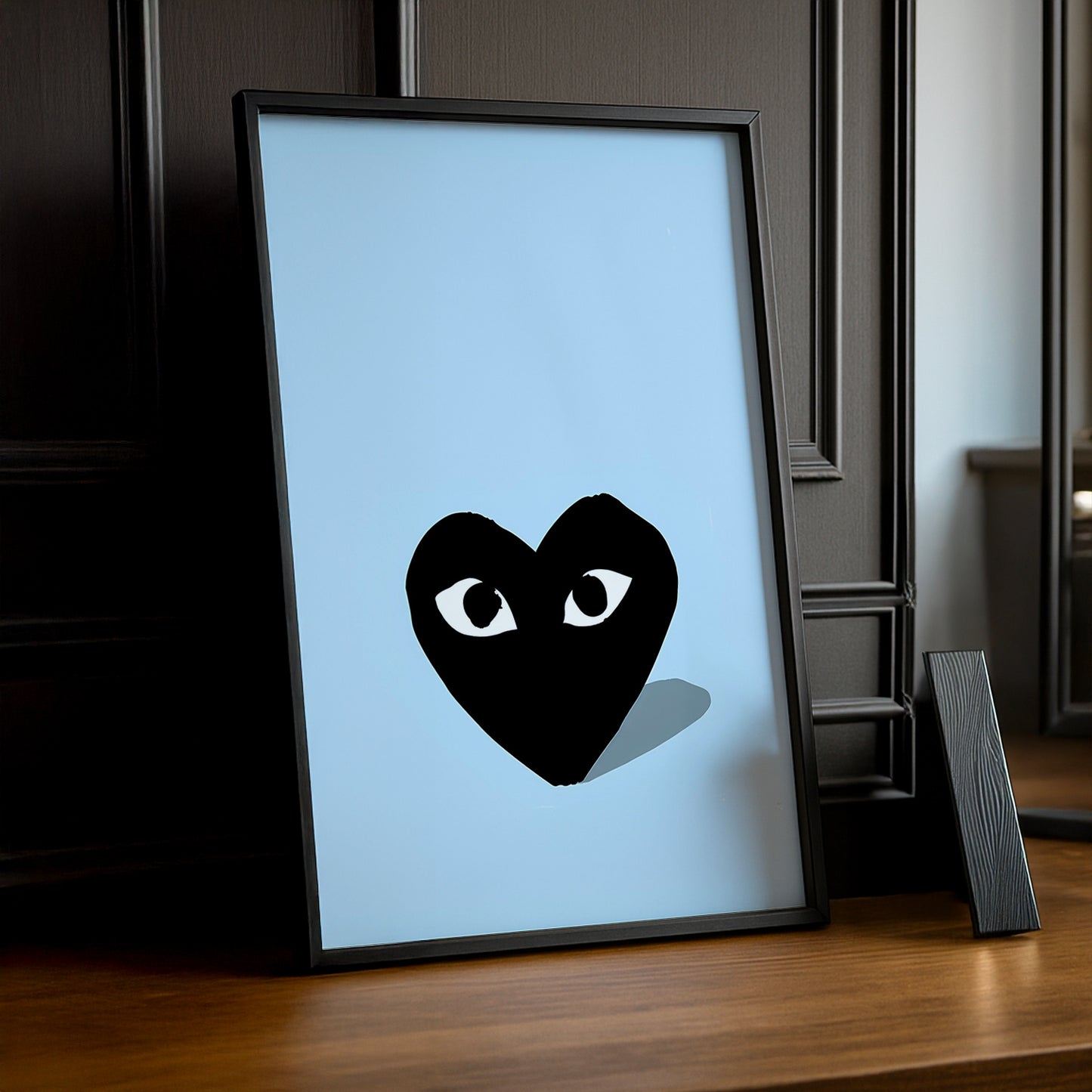 Schwarzer Herz-Fotorahmen von Comme Des Garçons 