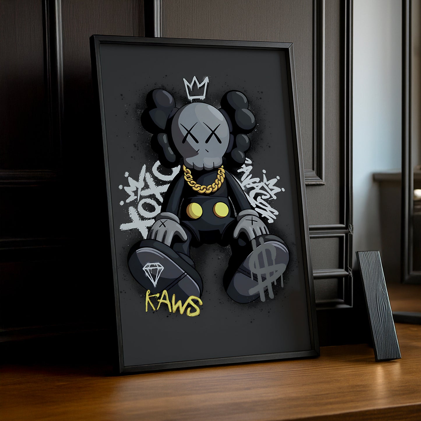 Cadre photo Kaws - King of graffiti