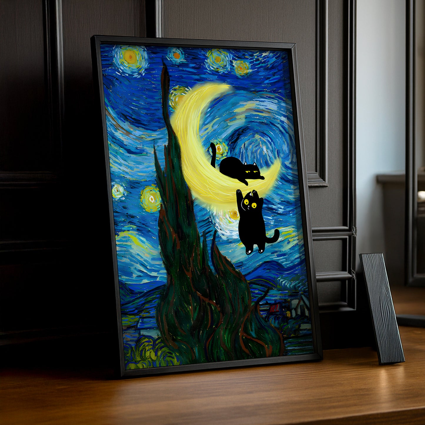 Cadre photo Chat Night