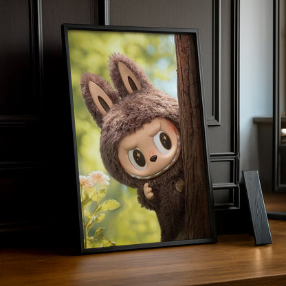 Poster Labubu - Cache-cache