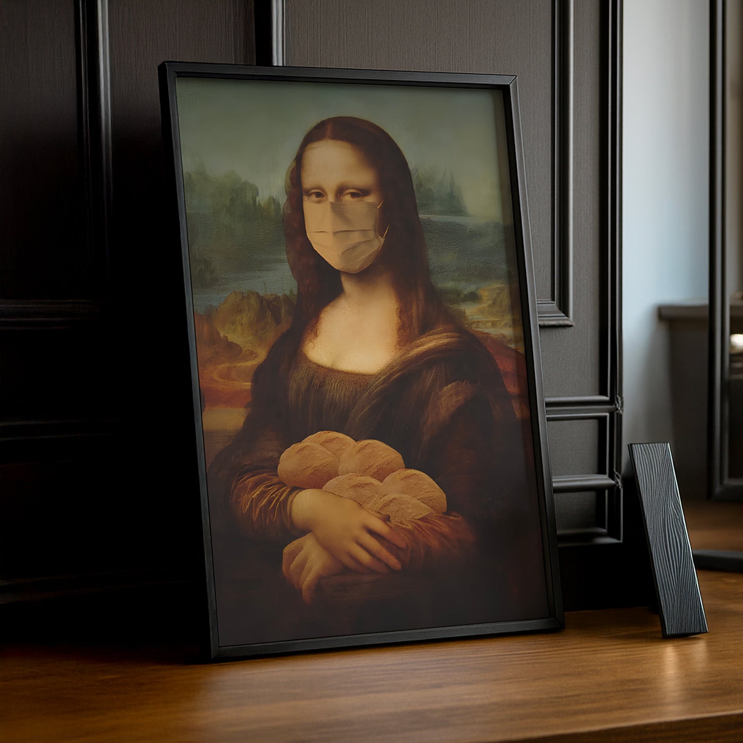 Cadre photo Mona Lisa La Joconde masque