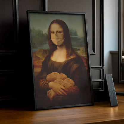 Cadre photo Mona Lisa La Joconde masque