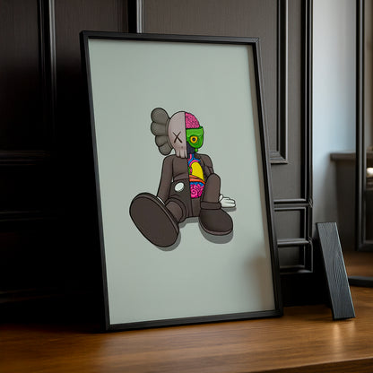Poster Kaws moitié