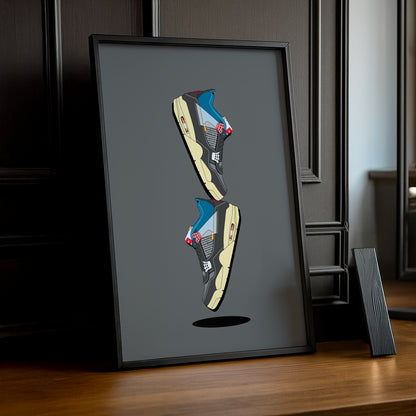 Cadre photo Air Jordan 4 Illustration