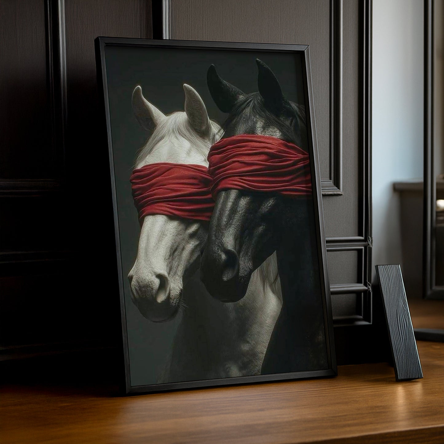 Cadre photo Équitation - Chevaux Bande Rouge