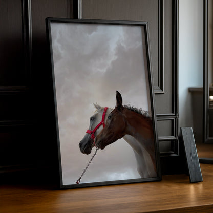Cadre photo Équitation - Chevaux White x Black